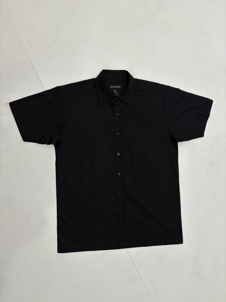 100% Cotton Poplin Black Shirt