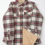 Sherpa lined flannel jackets manufacturer sample with plaid outer shell